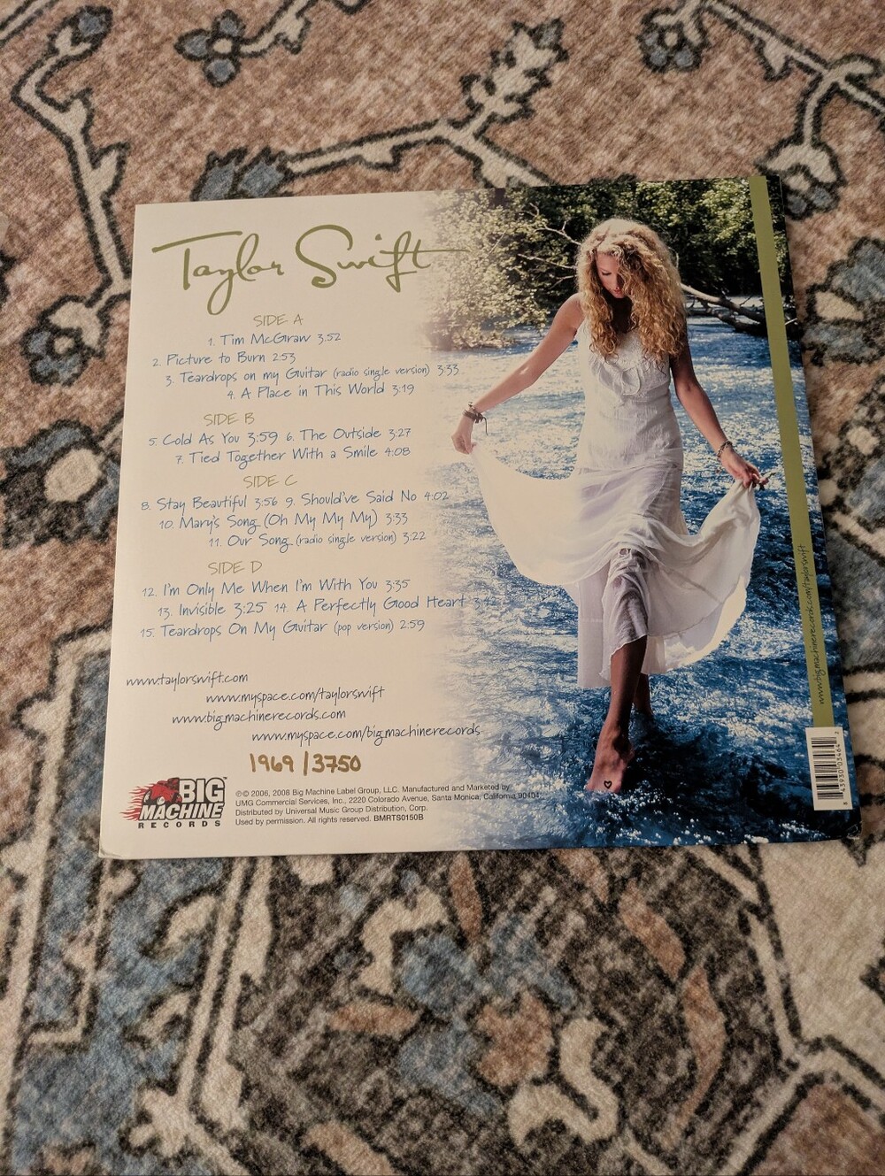 Taylor Swift Self-Titled RSD Edition Vinyl Record Clear and Torquoise LP - Picture 4 of 6